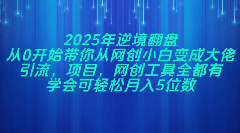 2025年逆境翻盘,从0开始带你从网创小白变成大佬,引流,项目,网创工...斗金社群斗金社群-资源站